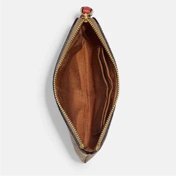 Coach Wristlet In Signature Canvas With Cat Mittens Print - Picture 4 of 4